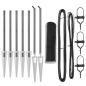 Preview: Sechseckzaun mit Pfosten 10 x 1 m PVC-beschichteter Stahl Grau