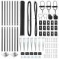 Preview: Sechseckzaun mit Pfosten 10 x 1,2 m PVC-beschichteter Stahl