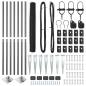 Preview: Sechseckzaun mit Pfosten 10 x 1,2 m PVC-beschichteter Stahl