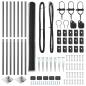 Preview: Sechseckzaun mit Pfosten 10 x 1,5 m PVC-beschichteter Stahl