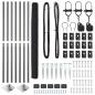 Preview: Sechseckzaun mit Pfosten 10 x 1,5 m PVC-beschichteter Stahl