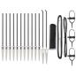 Preview: Sechseckzaun mit Pfosten 25 x 0,4 m PVC-beschichteter Stahl