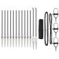 Preview: Sechseckzaun mit Pfosten 25 x 0,5 m PVC-beschichteter Stahl