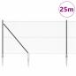 Preview: Sechseckzaun mit Pfosten 25 x 1 m PVC-beschichteter Stahl Grau