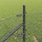 Preview: Sechseckzaun mit Pfosten 25 x 1 m PVC-beschichteter Stahl Grau