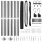 Preview: Sechseckzaun mit Pfosten 25 x 1,4 m PVC-beschichteter Stahl