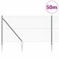 Preview: Sechseckzaun mit Pfosten 50 x 1 m PVC-beschichteter Stahl Grau