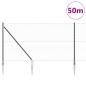 Preview: Sechseckzaun mit Pfosten 50 x 1 m PVC-beschichteter Stahl Grau