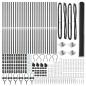 Preview: Sechseckzaun mit Pfosten 50 x 1,6 m PVC-beschichteter Stahl