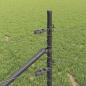 Preview: Sechseckzaun mit Pfosten 100 x 1 m PVC-beschichteter Stahl Grau
