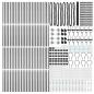 Preview: Sechseckzaun mit Pfosten 100 x 1,5 m PVC-beschichteter Stahl