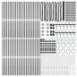 Preview: Sechseckzaun mit Pfosten 100 x 1,6 m PVC-beschichteter Stahl