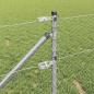 Preview: Sechseckzaun mit Pfosten 10 x 0,6 m Verzinkter Stahl Silber