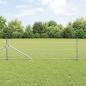 Preview: ARDEBO.de - Sechseckzaun mit Pfosten 25 x 0,5 m Verzinkter Stahl Silber