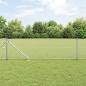 Preview: ARDEBO.de - Sechseckzaun mit Pfosten 25 x 0,6 m Verzinkter Stahl Silber