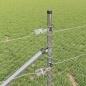 Preview: Sechseckzaun mit Pfosten 50 x 1 m Verzinkter Stahl Silber Netz