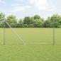 Preview: ARDEBO.de - Sechseckzaun mit Pfosten 50 x 1,4 m Verzinkter Stahl Silber