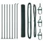 Preview: Sechseckzaun mit Betonsockel 10 x 1 m PVC-beschichteter Stahl
