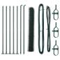 Preview: Sechseckzaun mit Betonsockel 10 x 1 m PVC-beschichteter Stahl