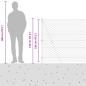 Preview: Sechseckiger Zaun mit Betonfundament 10 x 1,2 m Grün Netz