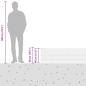 Preview: Sechseckzaun mit Betonsockel 25 x 0,4 m PVC-beschichteter Stahl