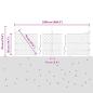 Preview: Sechseckzaun mit Betonsockel 25 x 0,5 m PVC-beschichteter Stahl