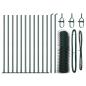 Preview: Sechseckzaun mit Betonsockel 25 x 0,6 m PVC-beschichteter Stahl