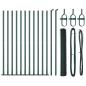 Preview: Sechseckzaun mit Betonsockel 25 x 1 m PVC-beschichteter Stahl
