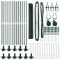 Preview: Sechseckzaun mit Betonsockel 25 x 1,2 m PVC-beschichteter Stahl