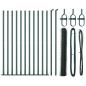 Preview: Sechseckzaun mit Betonsockel 25 x 1,2 m PVC-beschichteter Stahl