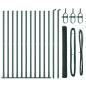 Preview: Sechseckzaun mit Betonsockel 25 x 1,5 m PVC-beschichteter Stahl