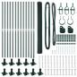 Preview: Sechseckzaun mit Betonsockel 25 x 1,5 m PVC-beschichteter Stahl