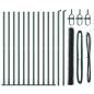 Preview: Sechseckzaun mit Betonsockel 25 x 1,6 m PVC-beschichteter Stahl