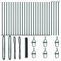 Preview: Sechseckzaun mit Betonsockel 50 x 1,2 m PVC-beschichteter Stahl