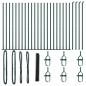 Preview: Sechseckzaun mit Betonsockel 50 x 1,2 m PVC-beschichteter Stahl