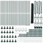 Preview: Sechseckzaun mit Betonsockel 50 x 1,2 m PVC-beschichteter Stahl