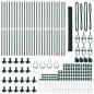 Preview: Sechseckzaun mit Betonsockel 50 x 1,4 m PVC-beschichteter Stahl