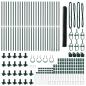 Preview: Sechseckzaun mit Betonsockel 50 x 1,4 m PVC-beschichteter Stahl