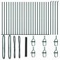 Preview: Sechseckzaun mit Betonsockel 50 x 1,6 m PVC-beschichteter Stahl