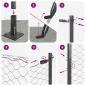 Preview: Sechseckzaun mit Betonsockel 10 x 0,6 m PVC-beschichteter Stahl