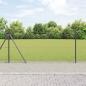 Preview: ARDEBO.de - Sechseckzaun mit Betonsockel 10 x 1 m PVC-beschichteter Stahl