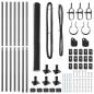 Preview: Sechseckzaun mit Betonsockel 10 x 1,4 m PVC-beschichteter Stahl