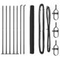 Preview: Sechseckzaun mit Betonsockel 10 x 1,6 m PVC-beschichteter Stahl