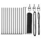Preview: Sechseckzaun mit Betonsockel 25 x 0,6 m PVC-beschichteter Stahl