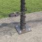 Preview: Sechseckzaun mit Betonsockel 25 x 0,6 m PVC-beschichteter Stahl