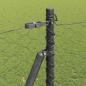 Preview: Sechseckzaun mit Betonsockel 25 x 1,5 m PVC-beschichteter Stahl