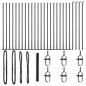 Preview: Sechseckzaun mit Betonsockel 50 x 1,5 m PVC-beschichteter Stahl