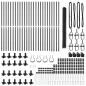 Preview: Sechseckzaun mit Betonsockel 50 x 1,5 m PVC-beschichteter Stahl