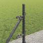 Preview: Sechseckzaun mit Betonsockel 100 x 0,4 m Grau Netz