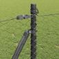 Preview: Sechseckzaun mit Betonsockel 100 x 0,8 m Grau Netz